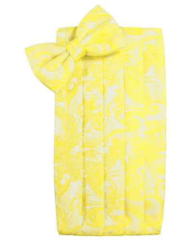 Lemon Tapestry Cummerbund - Tuxedo Club