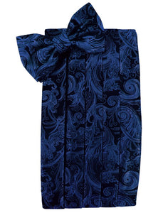 Royal Blue Tapestry Cummerbund - Tuxedo Club