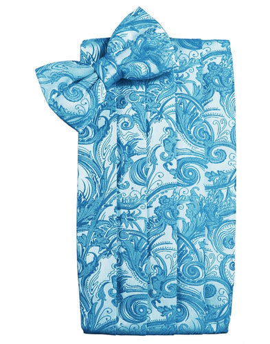 Turquoise Tapestry Cummerbund - Tuxedo Club