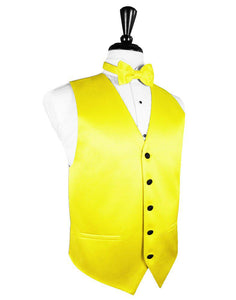 Lemon Vitro Satin Vest - Tuxedo Club
