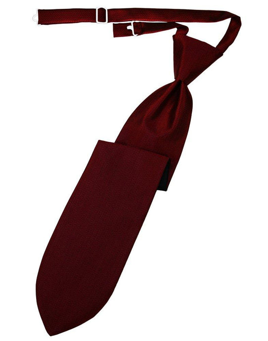 Claret Herringbone Long Tie - Tuxedo Club