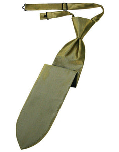 Gold Herringbone Long Tie - Tuxedo Club
