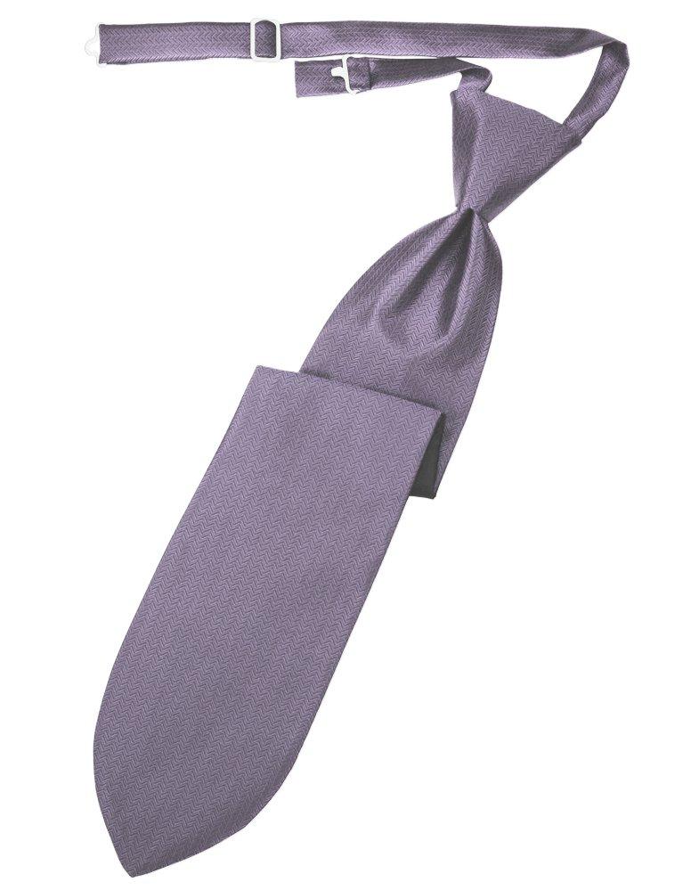 Heather Herringbone Long Tie - Tuxedo Club