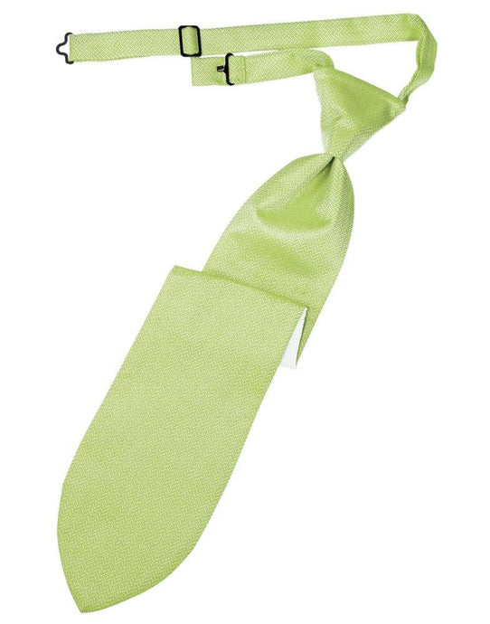 Kiwi Herringbone Long Tie - Tuxedo Club