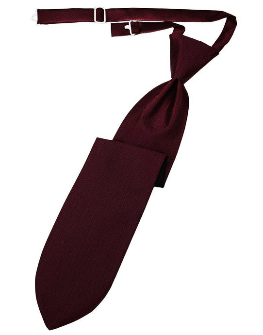 Merlot Herringbone Long Tie - Tuxedo Club