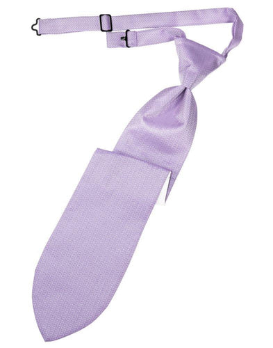 Pastel Lavender Herringbone Long Tie - Tuxedo Club