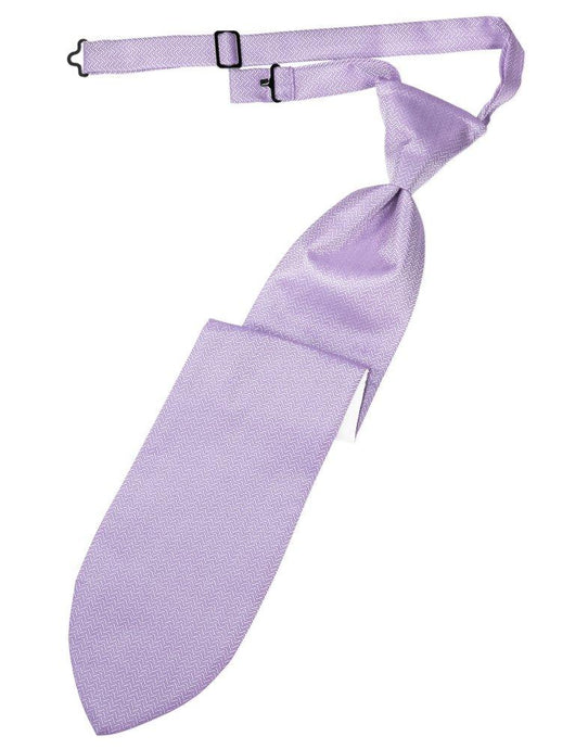 Pastel Lavender Herringbone Long Tie - Tuxedo Club