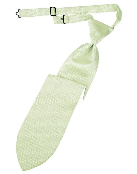 Pistachio Herringbone Long Tie - Tuxedo Club
