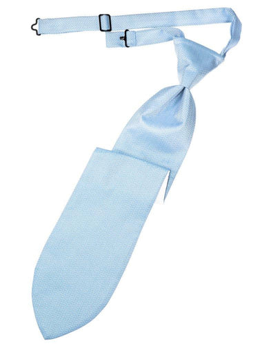 Powder Blue Herringbone Long Tie - Tuxedo Club