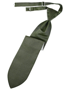 Sage Herringbone Long Tie - Tuxedo Club