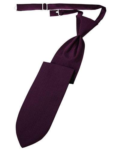 Sangria Herringbone Long Tie - Tuxedo Club