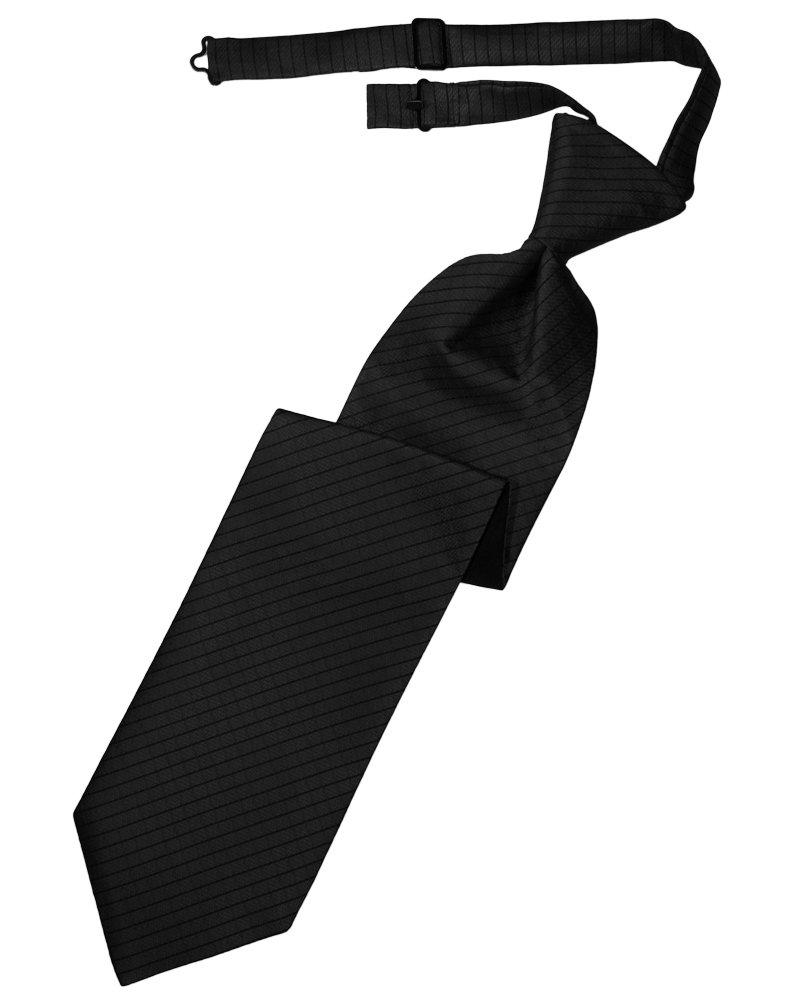 Black Palermo Long Tie - Tuxedo Club