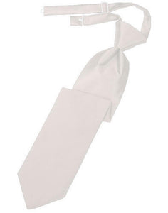 Angel Pink Solid Satin Long Tie - Tuxedo Club