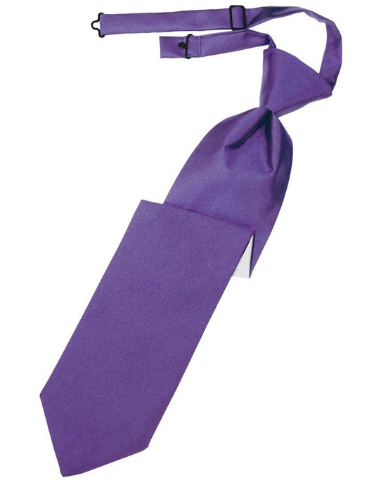 Freesia Solid Satin Long Tie - Tuxedo Club