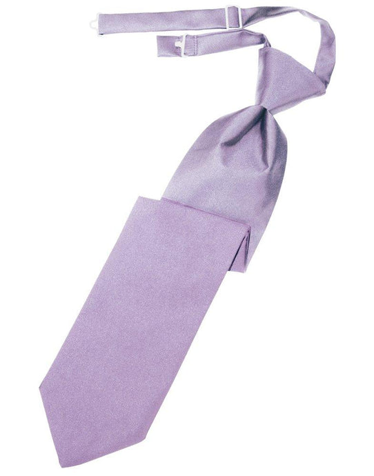 Heather Solid Satin Long Tie - Tuxedo Club