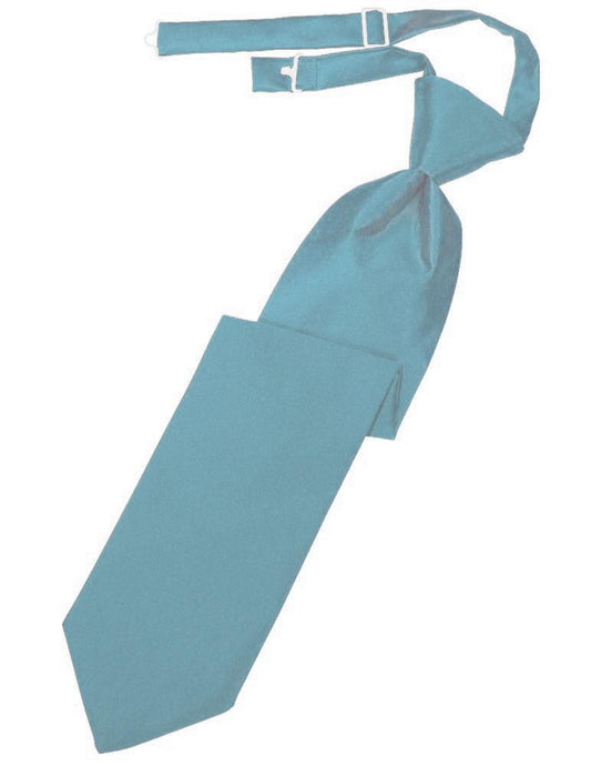 Mist Solid Satin Long Tie - Tuxedo Club