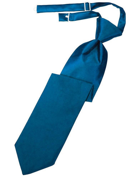 Pacific Solid Satin Long Tie - Tuxedo Club