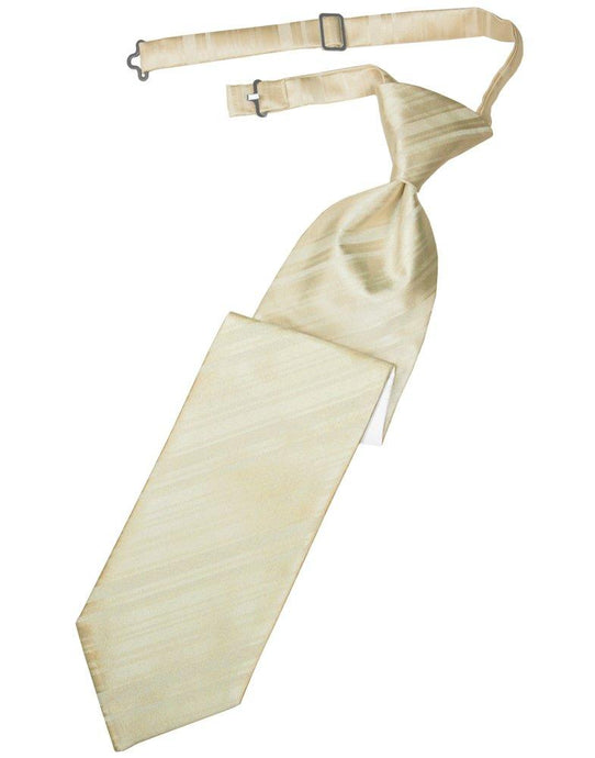 Bamboo Striped Satin Long Tie - Tuxedo Club
