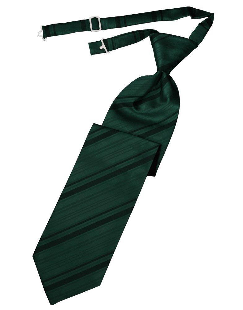 Holly Striped Satin Long Tie - Tuxedo Club