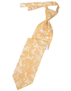 Apricot Tapestry Long Tie - Tuxedo Club