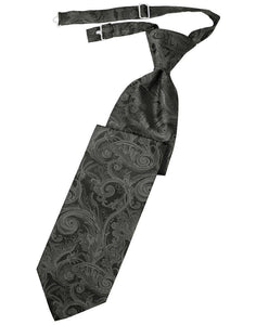 Charcoal Tapestry Long Tie - Tuxedo Club