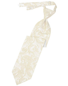Ivory Tapestry Long Tie - Tuxedo Club
