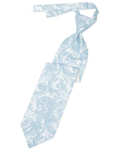 Light Blue Tapestry Long Tie - Tuxedo Club