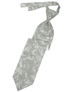 Platinum Tapestry Long Tie - Tuxedo Club