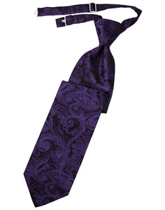 Purple Tapestry Long Tie - Tuxedo Club