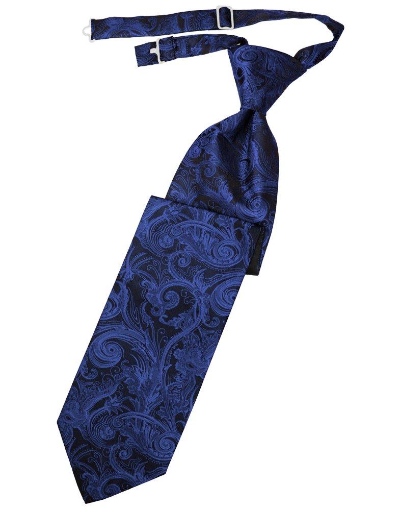 Royal Blue Tapestry Long Tie - Tuxedo Club