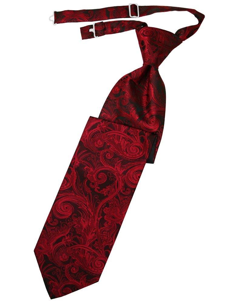 Scarlet Tapestry Long Tie - Tuxedo Club