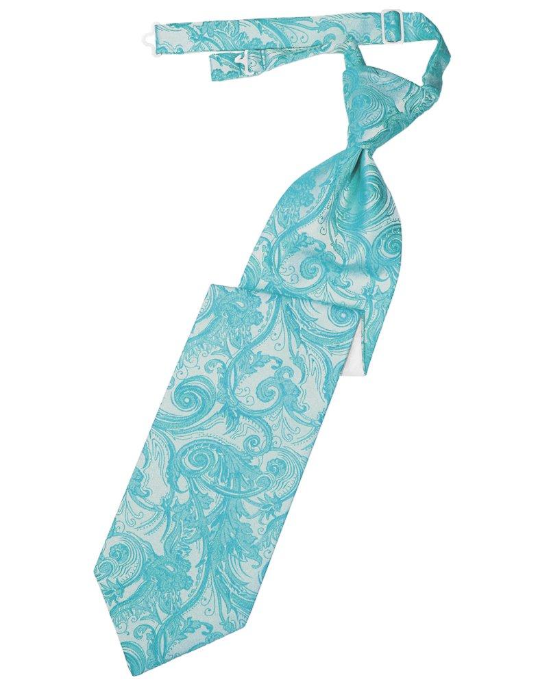 Turquoise Tapestry Long Tie - Tuxedo Club