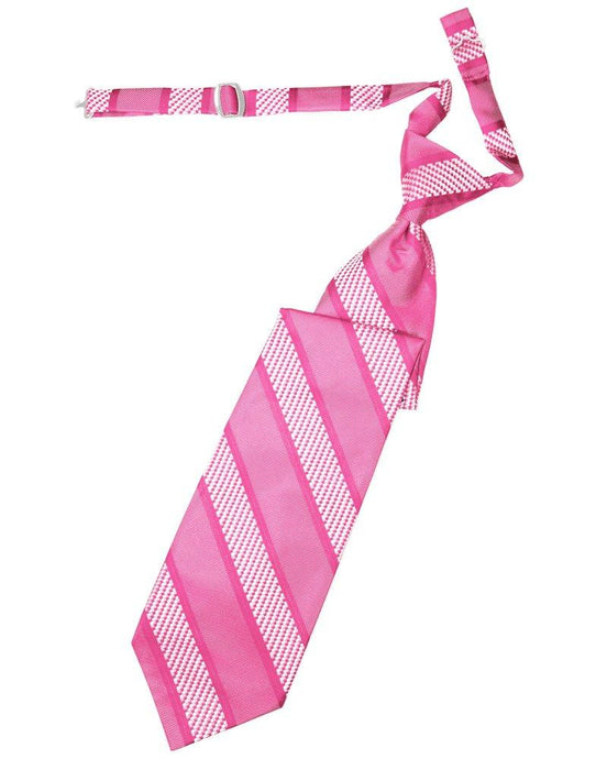 Bubblegum Venetian Stripe Long Tie - Tuxedo Club