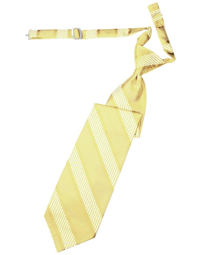 Buttercup Venetian Stripe Long Tie - Tuxedo Club