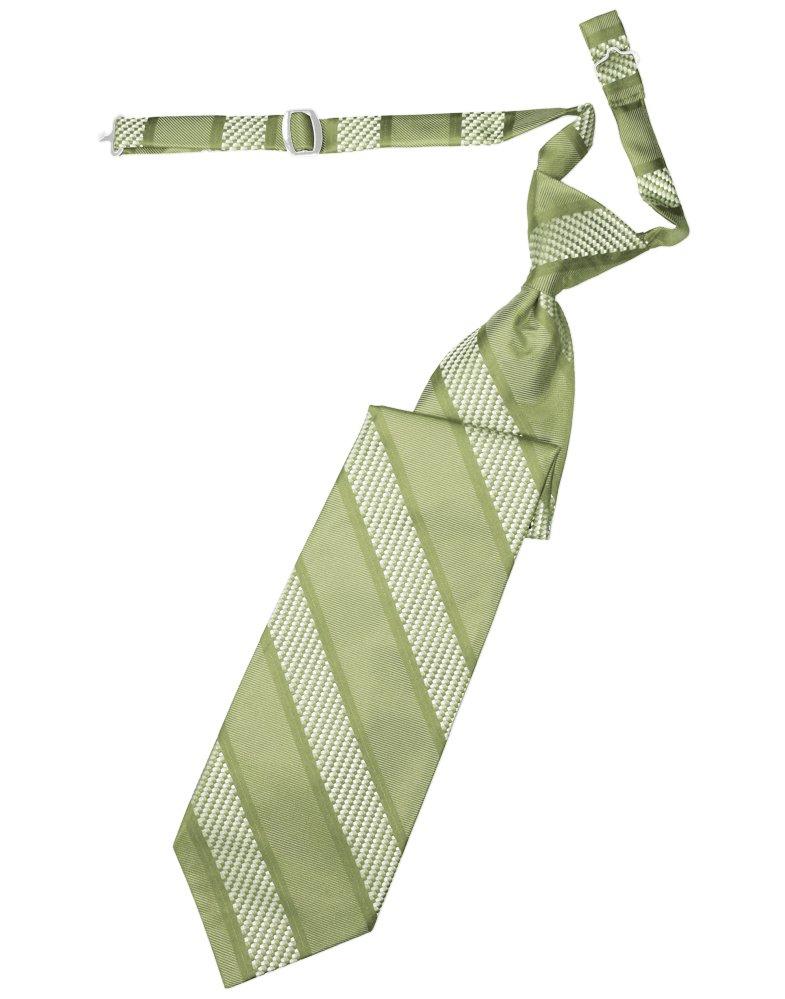 Mint Venetian Stripe Long Tie - Tuxedo Club