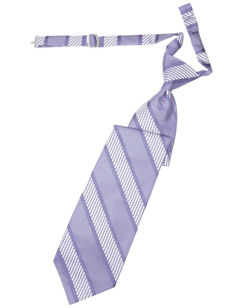 Periwinkle Venetian Stripe Long Tie - Tuxedo Club