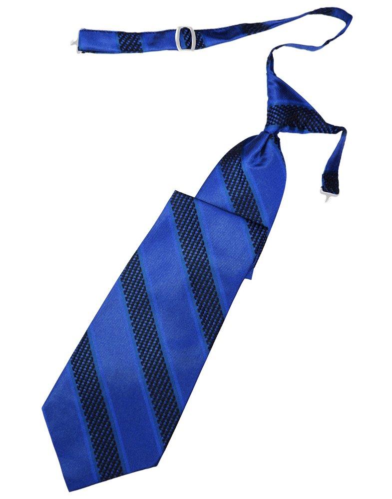 Royal Blue Venetian Stripe Long Tie - Tuxedo Club