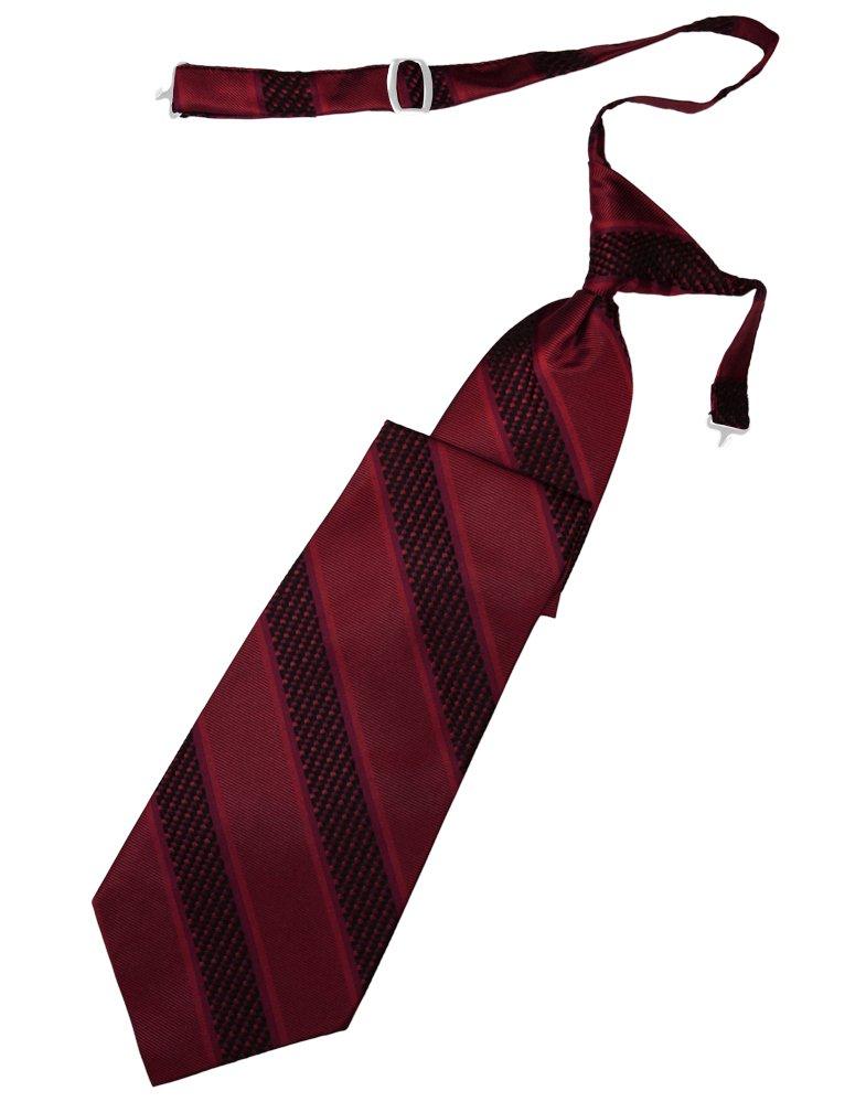 Wine Venetian Stripe Long Tie - Tuxedo Club