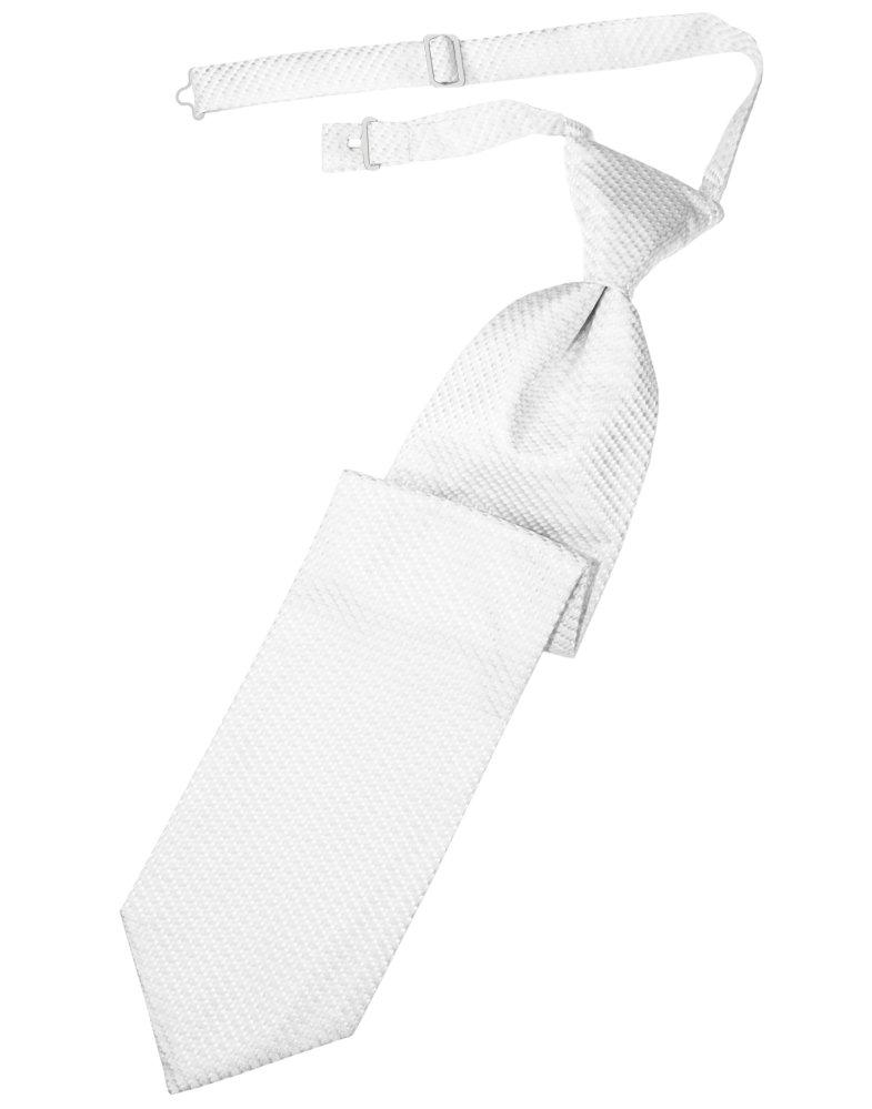 White Venetian Long Tie - Tuxedo Club
