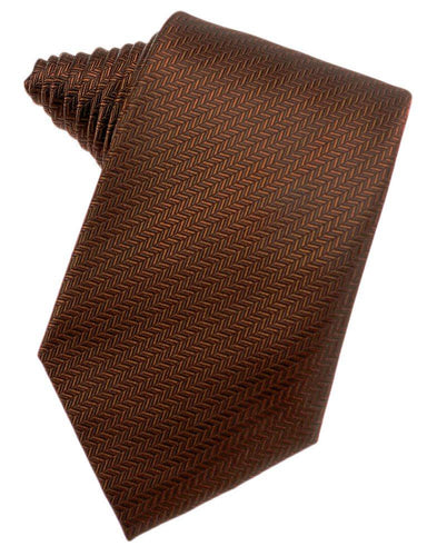 Cinnamon Herringbone Suit Tie - Tuxedo Club