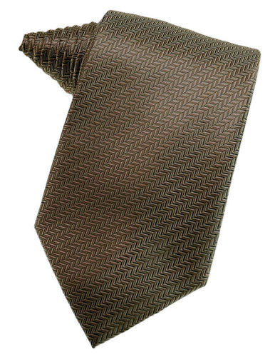 Espresso Herringbone Suit Tie - Tuxedo Club