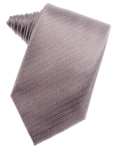 Frosty Pink Herringbone Suit Tie - Tuxedo Club