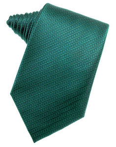 Jade Herringbone Suit Tie - Tuxedo Club