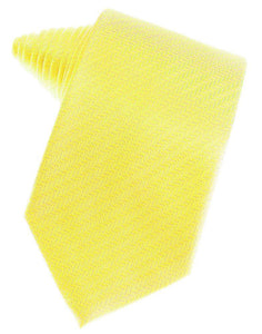 Lemon Herringbone Suit Tie - Tuxedo Club
