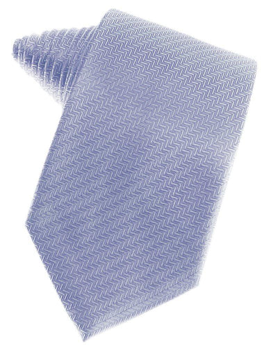 Periwinkle Herringbone Suit Tie - Tuxedo Club