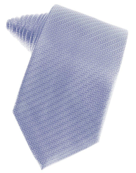 Periwinkle Herringbone Suit Tie - Tuxedo Club