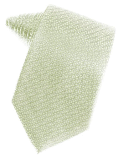 Pistachio Herringbone Suit Tie - Tuxedo Club