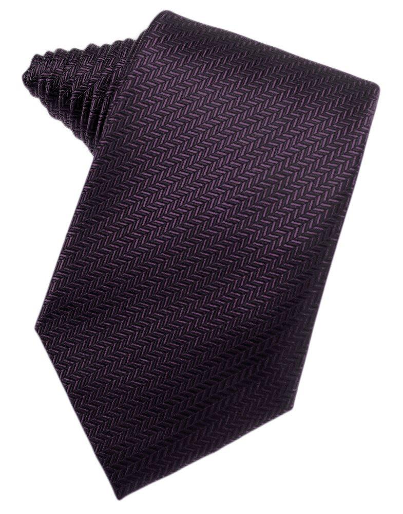 Raisin Herringbone Suit Tie - Tuxedo Club