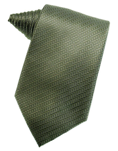 Sage Herringbone Suit Tie - Tuxedo Club