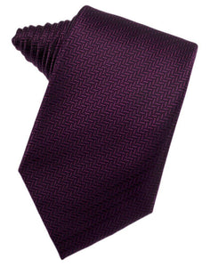 Sangria Herringbone Suit Tie - Tuxedo Club